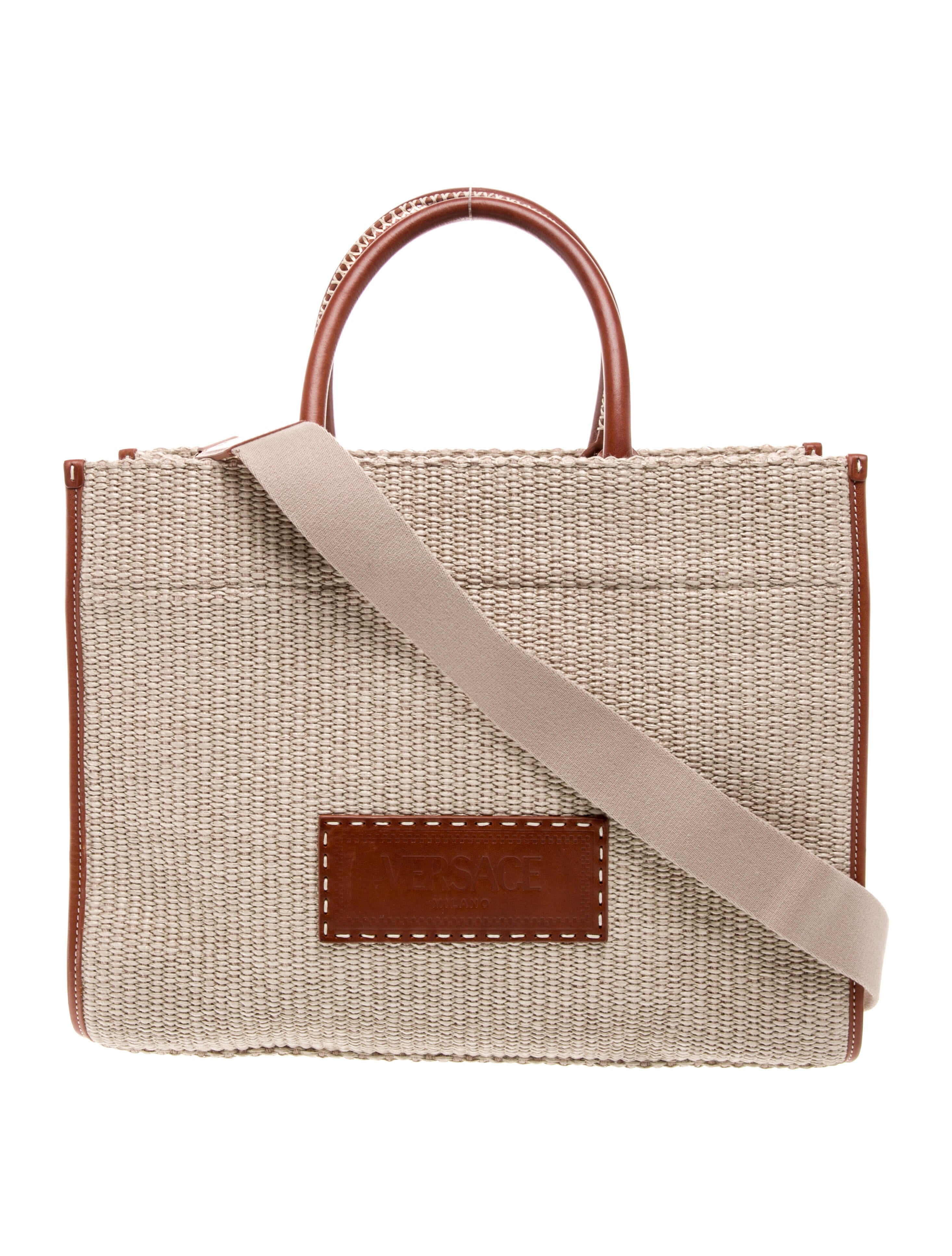 Versace Raffia Messenger Bag